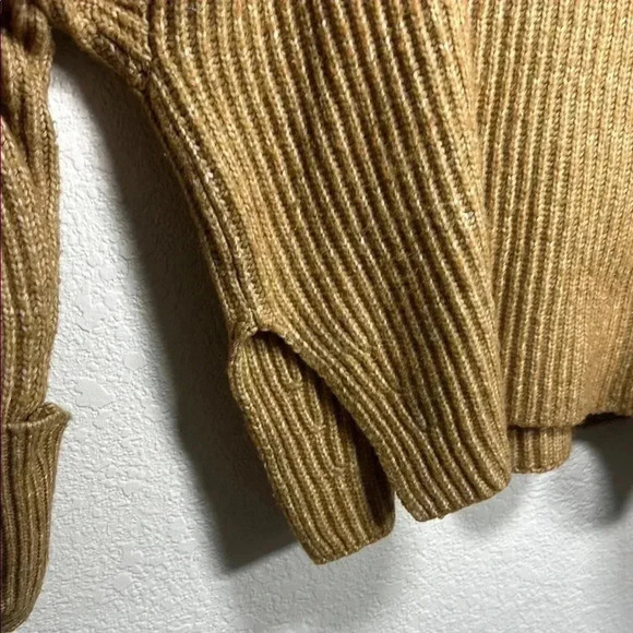 TOPSHOP Cozy Brown Turtleneck Sweater - Picture 5 of 8